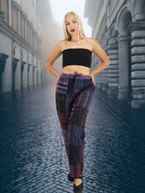 Unique handmade Boho Cotton Pants with a vibrant patchwork pattern. Unisex and eco-friendly, designed for comfort and artistic expression.