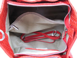 Red Genuine Medium Leather Handbag