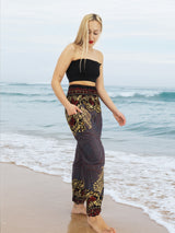 Unisex Harem Yoga Hippie Boho Pants Blue Gold And Red Print