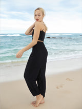 Unisex Harem Yoga Hippie Boho Solid Black