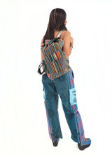 Handmade Bohemian Cotton Hemp Backpack in Vibrant Colors for Fashion-Forward Adventurer
