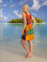 Handmade Patchwork Boho Dress 100% Pre-Washed Cotton Multi Color