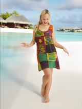 Handmade Patchwork Boho Dress 100% Pre-Washed Cotton Multi Color