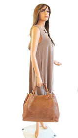 Tan Large Leather Handbag
