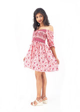 Bohemian Gypsy Hippy Rayon Light Weight Short Dress Pink S-M-L