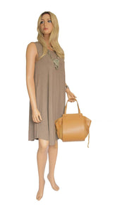Tan Leather Large Handbag