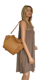 Tan Leather Large Handbag