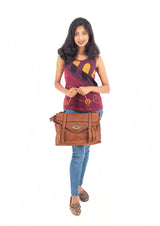 Brown Super Soft Calf Leather Handbag