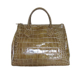 Taupe Olive Leather Handbag