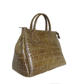 Taupe Olive Leather Handbag