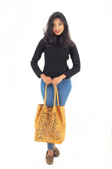 Tan Genuine Leather Handbag