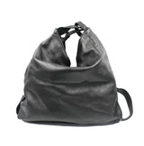 Black Super Soft Calf Washed Leather Handbag