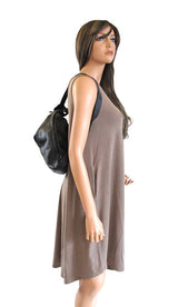 Black Super Soft Calf Washed Leather Handbag