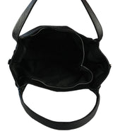 Large Black Leather Handbag
