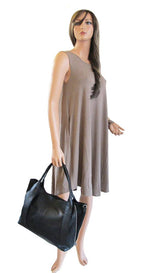 Large Black Leather Handbag