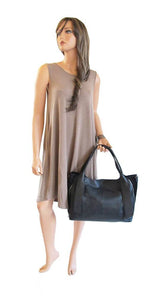 Large Black Leather Handbag