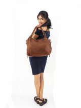 Brown Soft Calf Leather Handbag