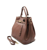 Dark Brown Leather Handbag