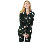 Sleep Wear 100% Soft Cotton Dark Green Cat Print Lounge wear M L XL XXL