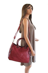 Red Burgundy Super Soft Calf Leather Handbag