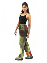 Handmade Casual Boho Cotton Patch Work Pants Size S-M-L-XL