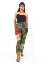 Handmade Casual Boho Cotton Patch Work Pants Size S-M-L-XL