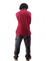 Unisex Handmade Casual Boho Cotton Navy Patch Work Pants Size S-M-L-XL