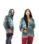 Handmade Casual Boho Cotton Unisex Men's Jackets Hoodies Size S-M-L-XL-XXL