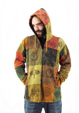 Handmade Casual Boho Cotton Unisex Men's Jackets Hoodies Size S-M-L-XL-XXL