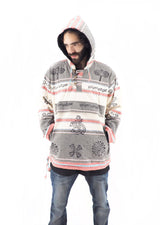 a man with a beard wearing a hoodie