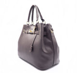 Coffee Brown Leather Handbag