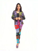 Handmade Casual Boho Cotton Patch Work Leggings Size S