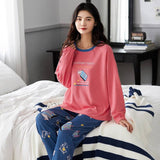 Sleep Wear 100% Soft Cotton Pajama Set Lounge Wear M L XL 2XL 3XL Long Sleeves