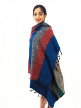 Handmade Hand Loomed Yak Wool Large Shawl Blanket Throw Meditation Shawl