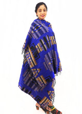 Handmade Hand Loomed Yak Wool Large Shawl Blanket Throw Meditation Shawl