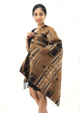 Handmade Hand Loomed Yak Wool Large Shawl Blanket Throw Meditation Shawl