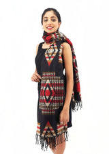 Handmade Hand Loomed Yak Wool Large Shawl Blanket Throw Meditation Shawl