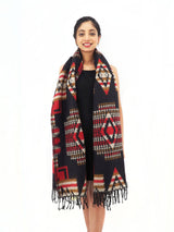 Handmade Hand Loomed Yak Wool Large Shawl Blanket Throw Meditation Shawl