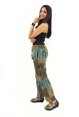 Handmade Casual Boho Cotton Hippie Patchwork Striped Pants