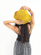 Handmade Crochet Boho Hippie Hemp Cotton Sun Hat