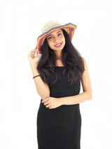 Handmade Crochet Boho Hippie Hemp Cotton Sun Hat