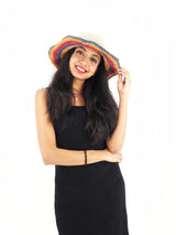 Handmade Crochet Boho Hippie Hemp Cotton Sun Hat