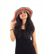 Handmade Crochet Boho Hippie Hemp Cotton Sun Hat