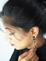 Rare Signed ADAYA Maya Rayten Micro Mosaic Earrings