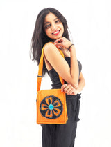 Handmade Cross Body Cotton Hemp Handbag Purse