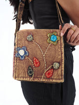 Handmade Cross Body Cotton Hemp Handbag Purse