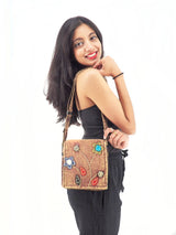 Handmade Cross Body Cotton Hemp Handbag Purse