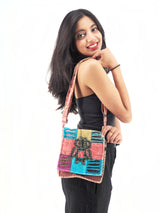 Handmade Cross Body Cotton Hemp Handbag Purse