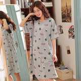 Sleep Wear Soft Cotton Blend Night Shirt Lounge Wear Cat Print XL 2XL 2XL
