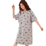 Sleep Wear Soft Cotton Blend Night Shirt Lounge Wear Cat Print XL 2XL 2XL